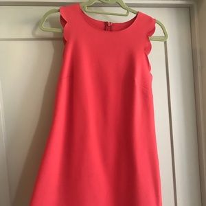 Jcrew Pink Scalloped Dress